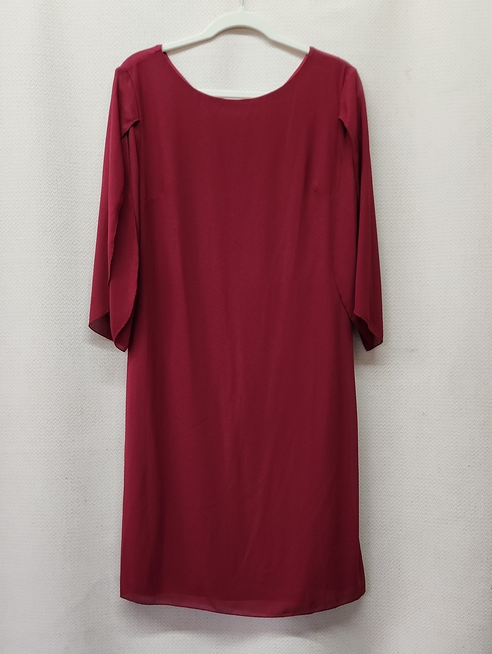 Grace Karin Wine Red Long Sleeve Shift Dress